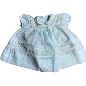 VINTAGE 1950'S KATE GREENAWAY FROCK DRESS SIZE Primerette light blue